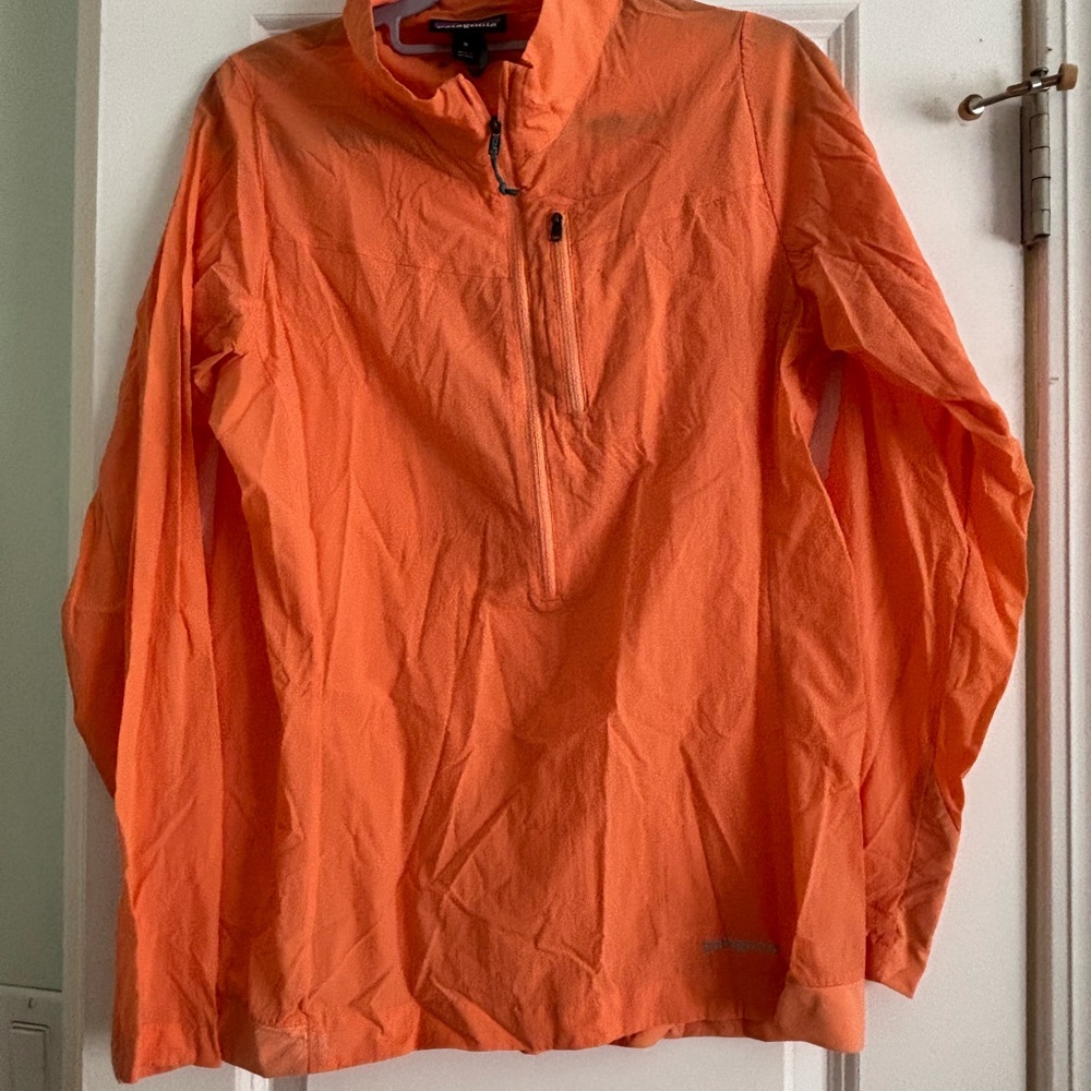 Patagonia Orange Airshed Pro Women's Half-Zip Windbreaker Jacket